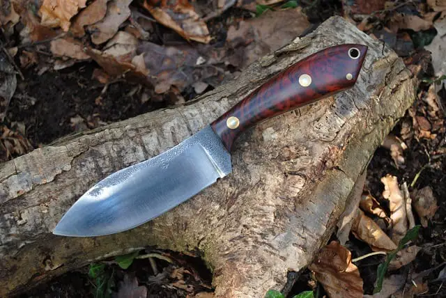 Nessmuk Knife in Forged 52100 Steel and Cocoolo Handle.